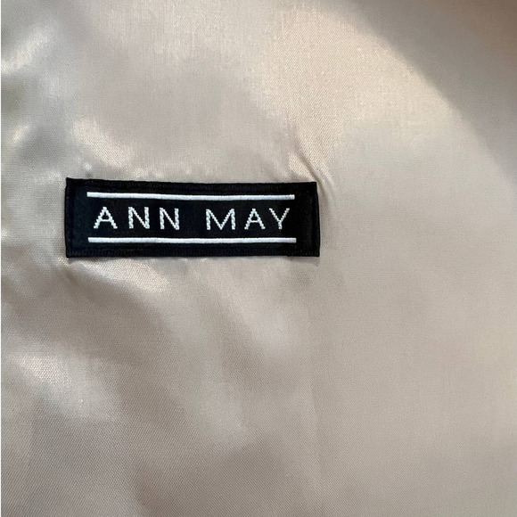 Ann May Silk Blend Jacket in Pink and Cream Size 6 - Picture 4 of 5